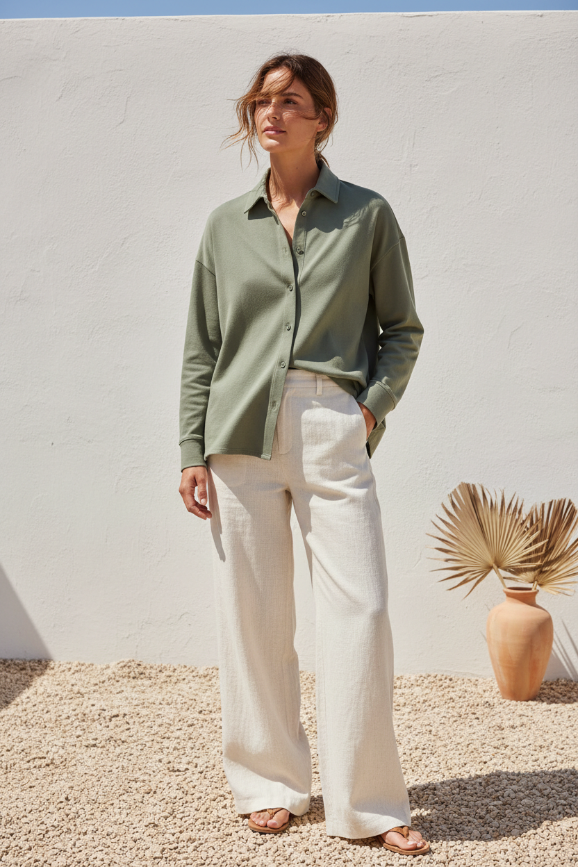 Oversized Cotton Shirt - Lightweight Summer Essential