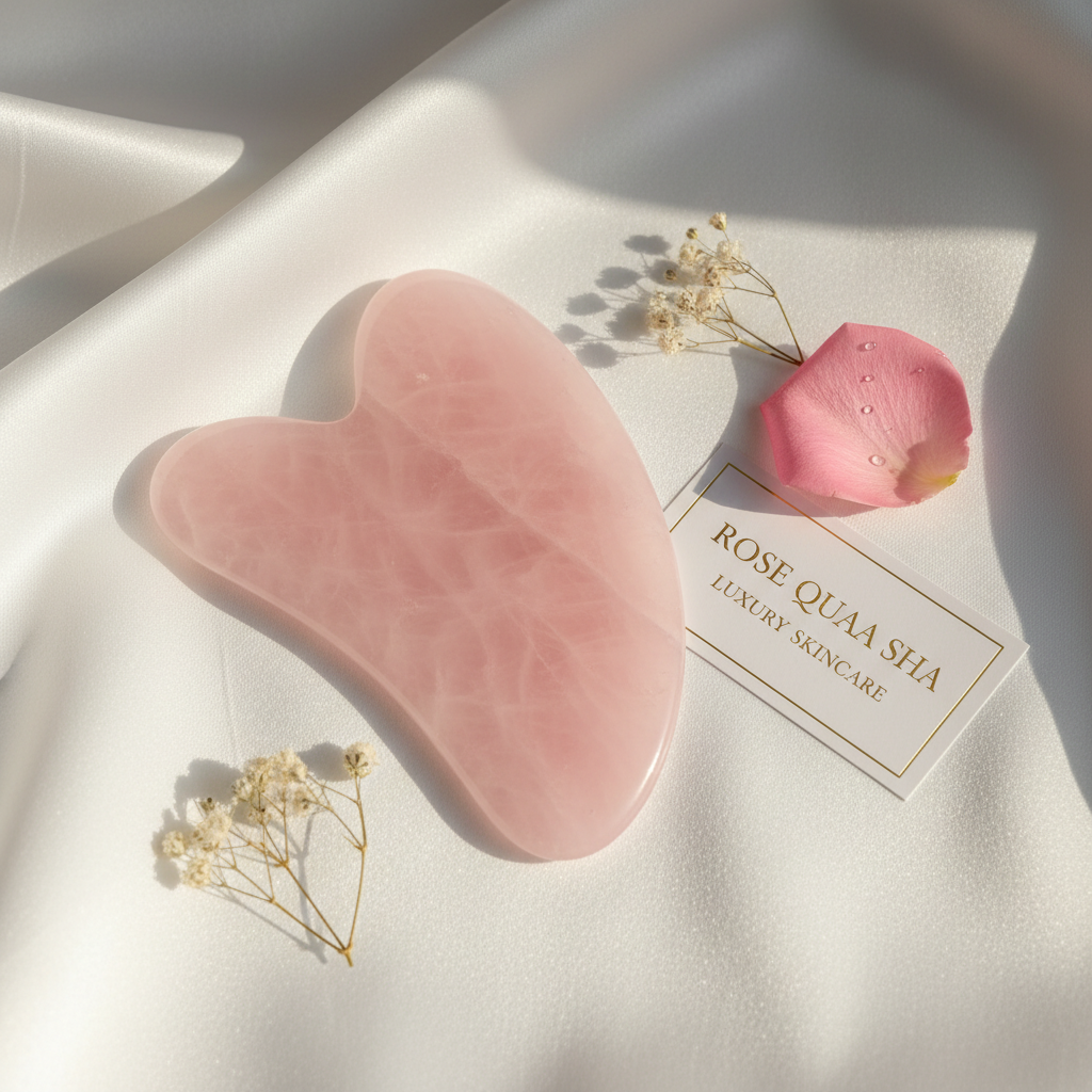 Rose Quartz Gua Sha Facial Massage Tool